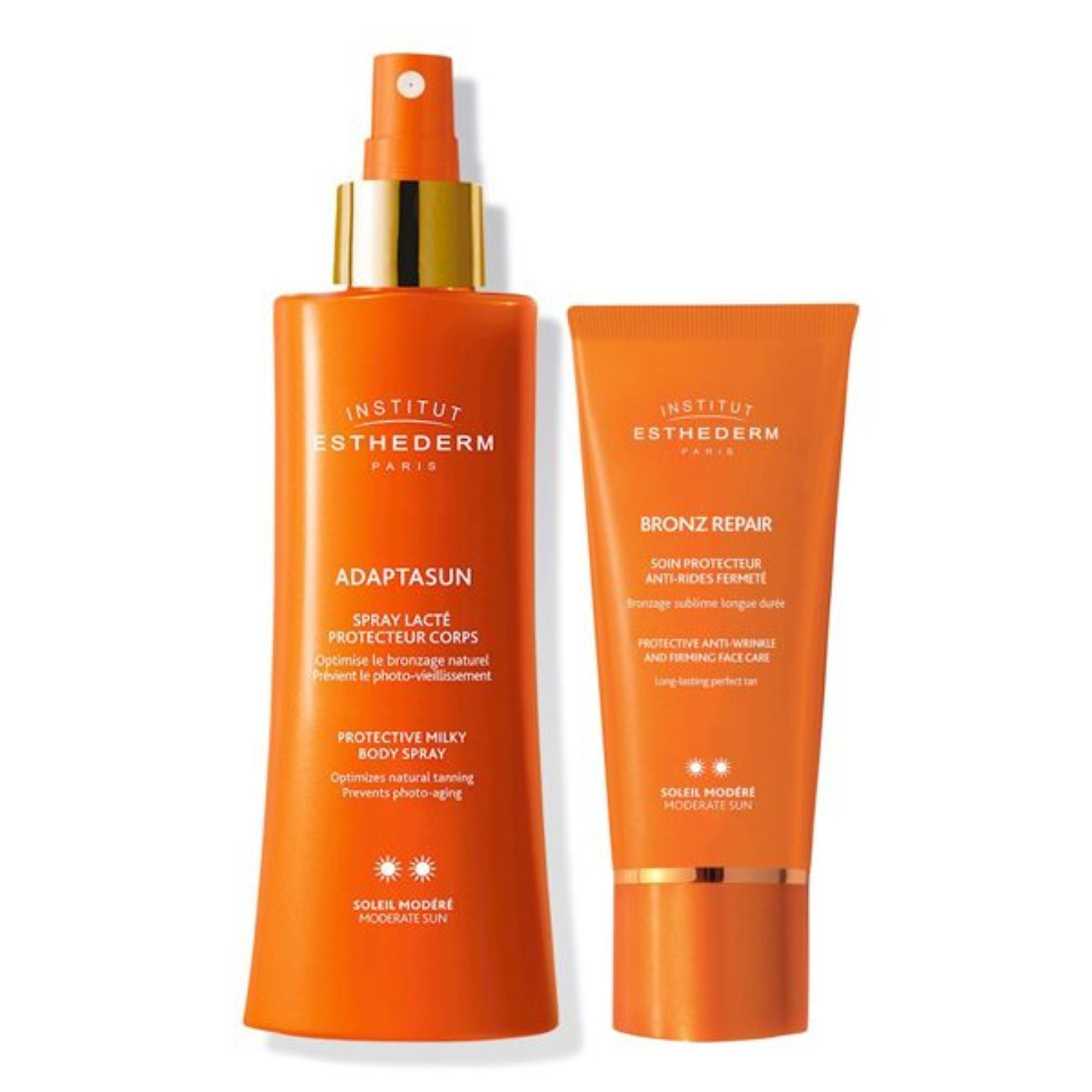 Esthederm Promo Pack: Esthederm Sun Adaptasun Protective Milky Body Spray Moderate Sun 150ml + Esthederm Sun Bronz Repair Moderate Sun 50ml