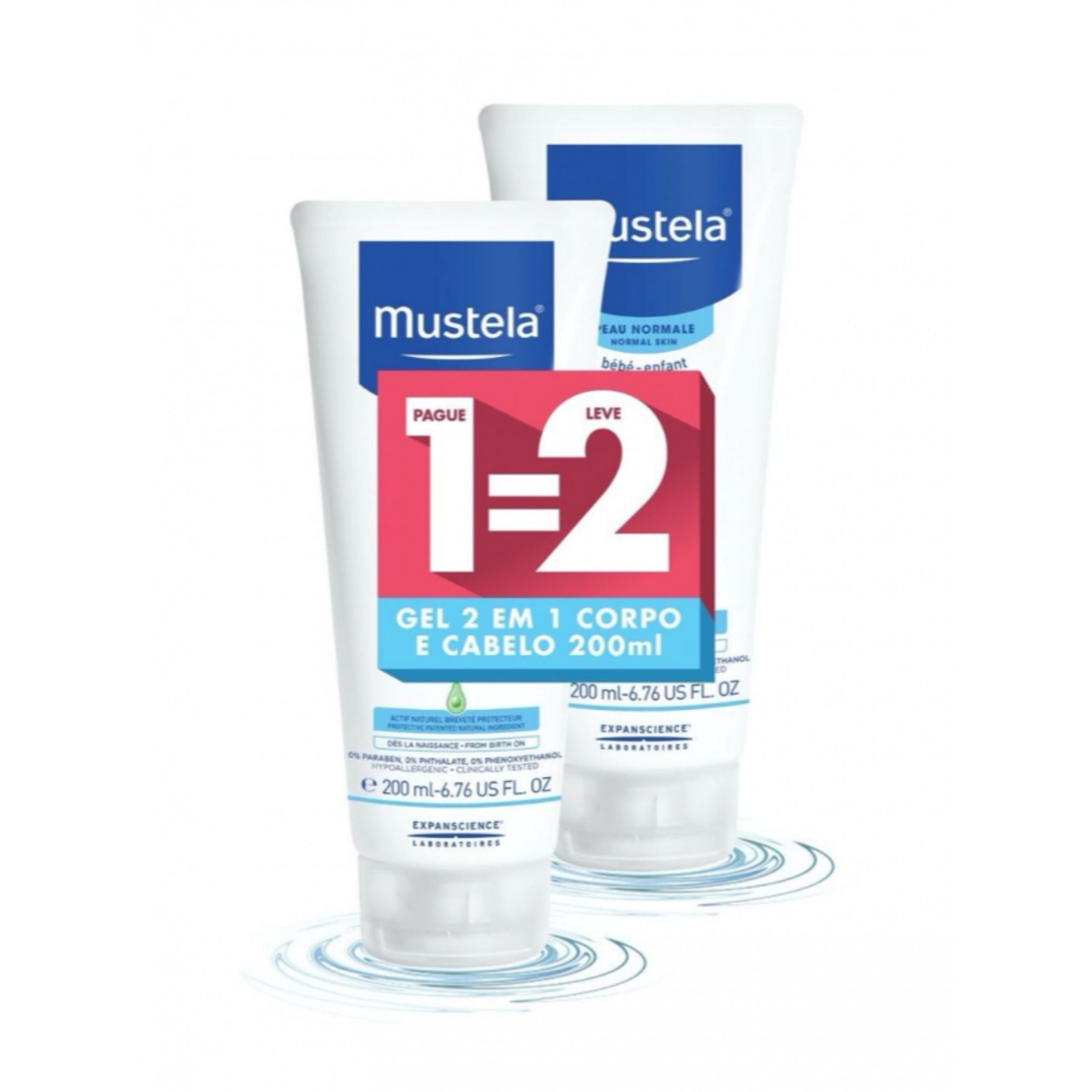 Mustela Bebé 2 em 1 Gel Lavante 2x200ml