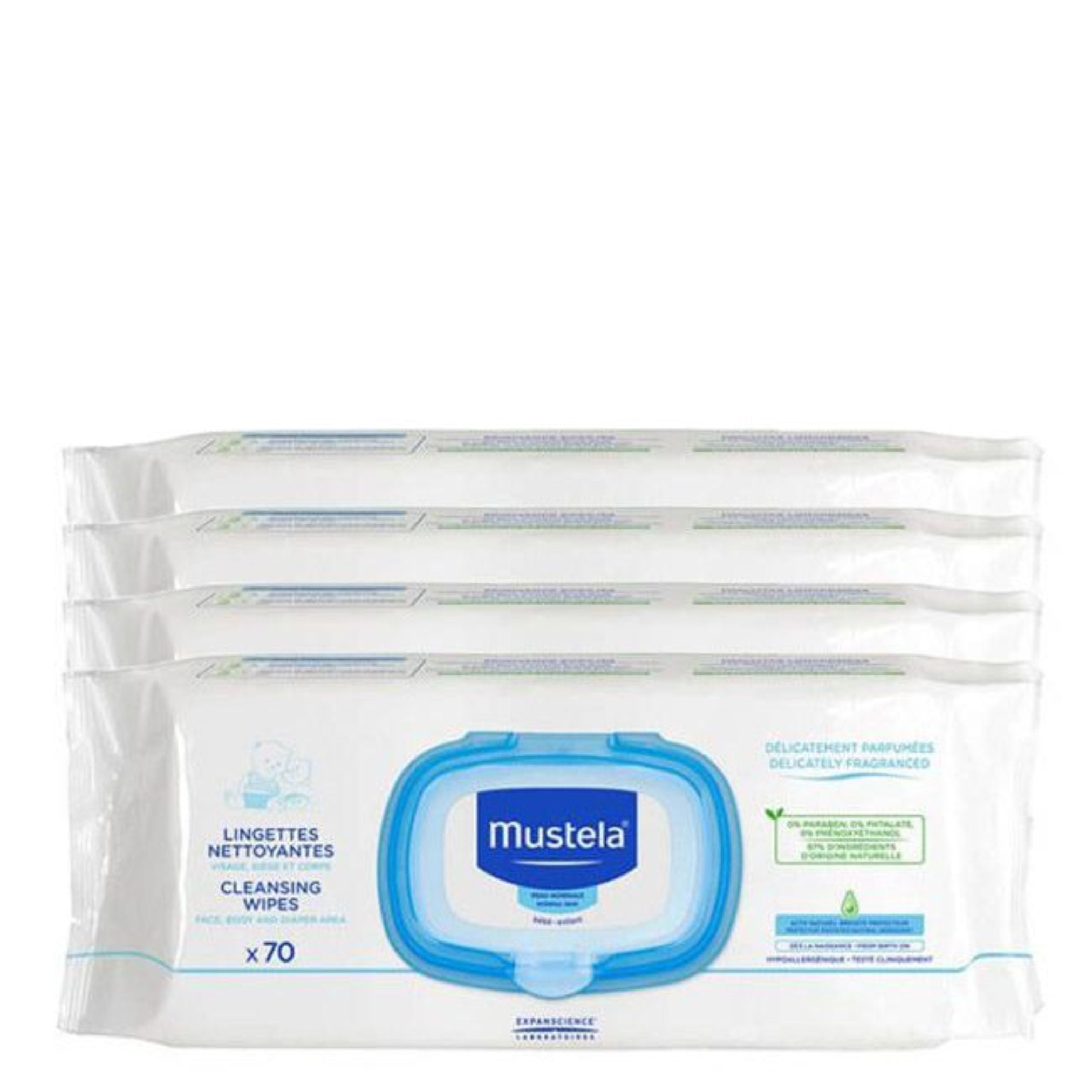 Mustela Bebé Toalhetes de Limpeza 4x70