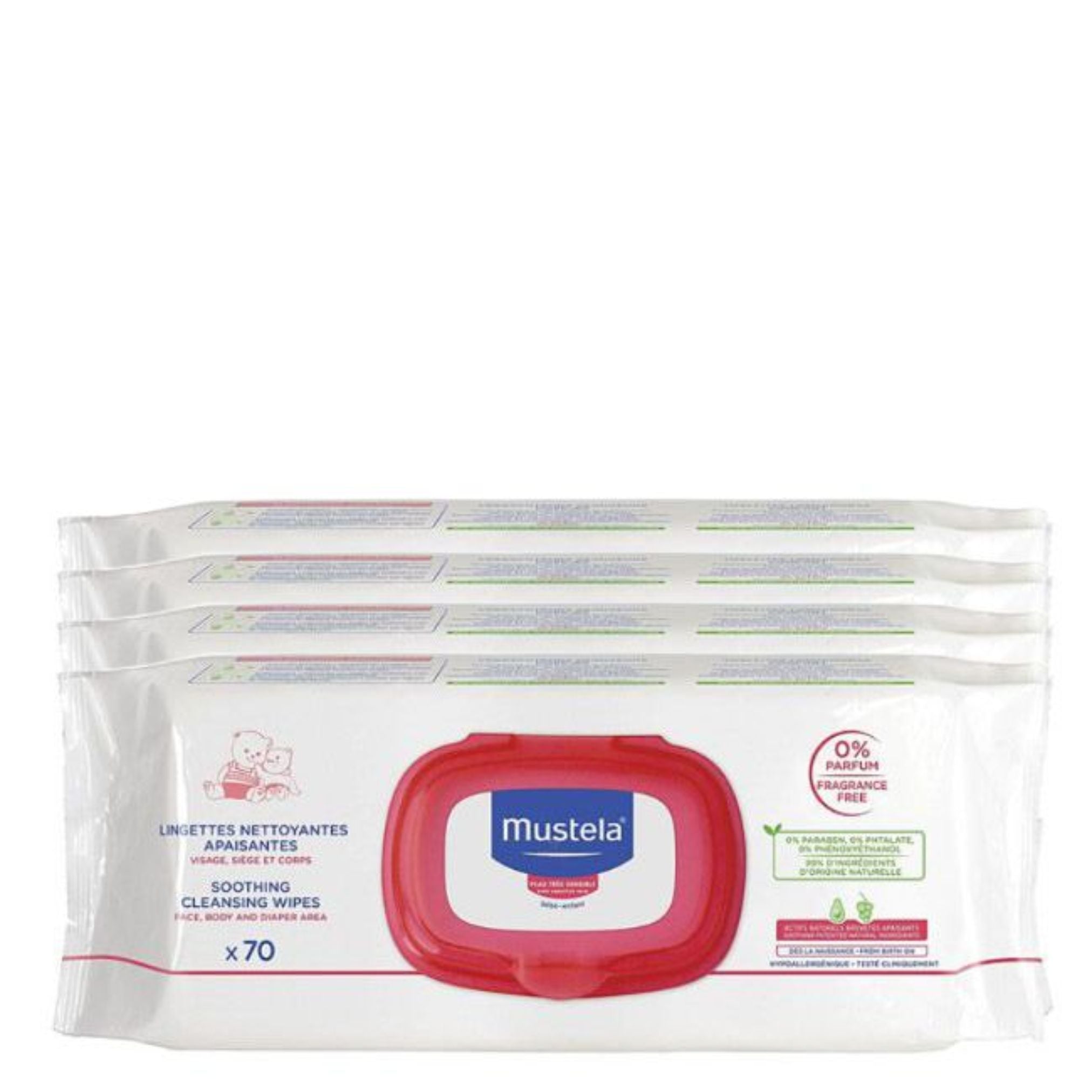 Mustela Baby Soothing Cleansing Wipes 4x70