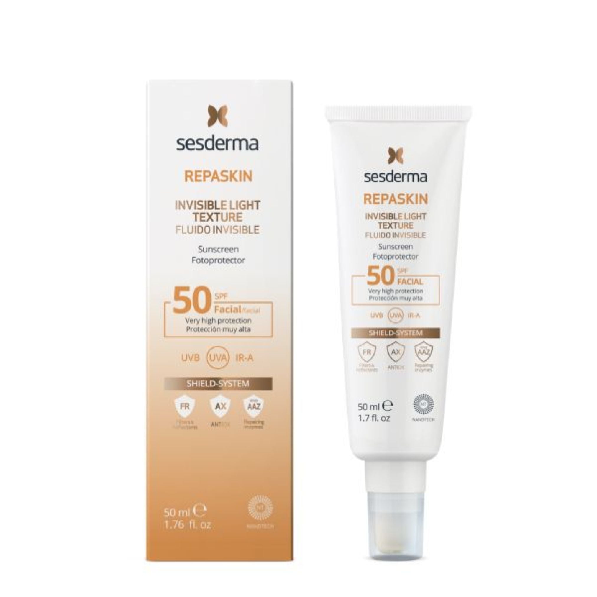 Sesderma Repaskin Invisible Light Texture Sunscreen SPF50 50ml