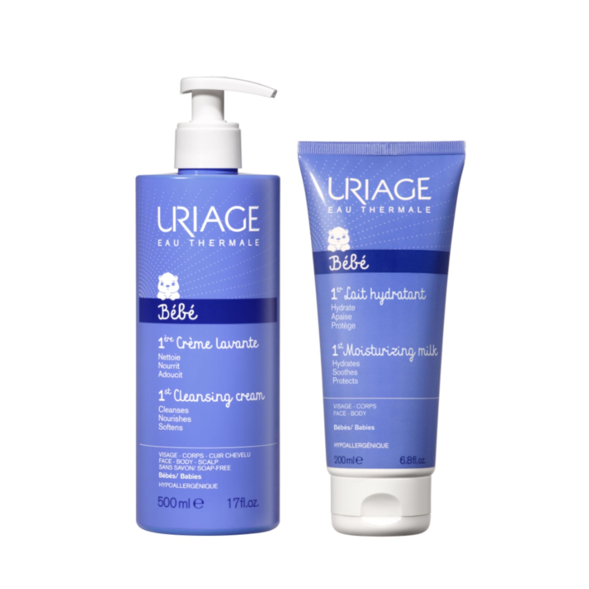 Uriage Pack Promocional: Uriage Bebé 1º Creme Lavante 500ml + Uriage Bebé 1º Leite Hidratante 200ml