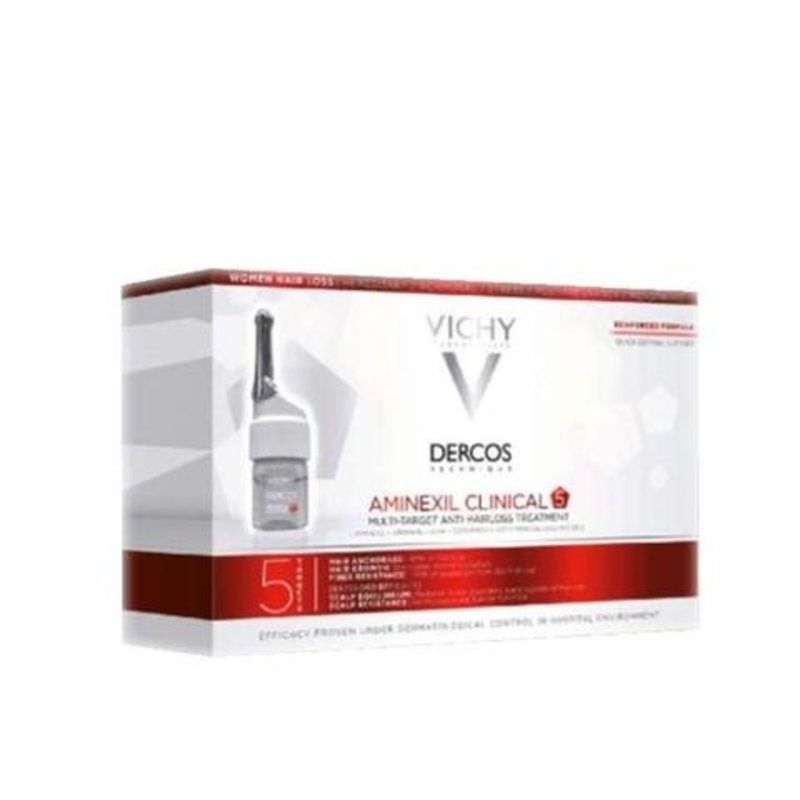 Vichy Dercos Technique Aminexil Clinical 5 Mulher Ampolas x42