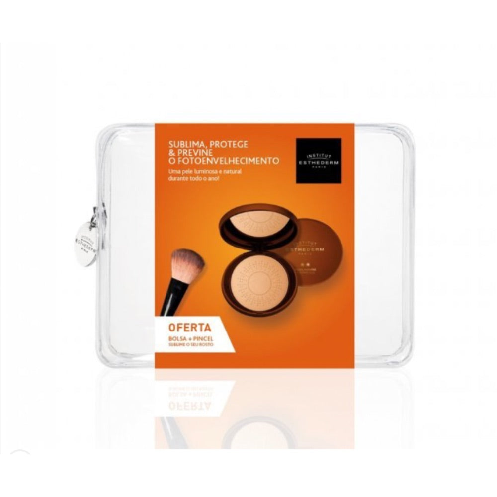 Esthederm Promo Pack: Esthederm Sun Protective Sunshine Care Powder 15g + Brush + Pouch