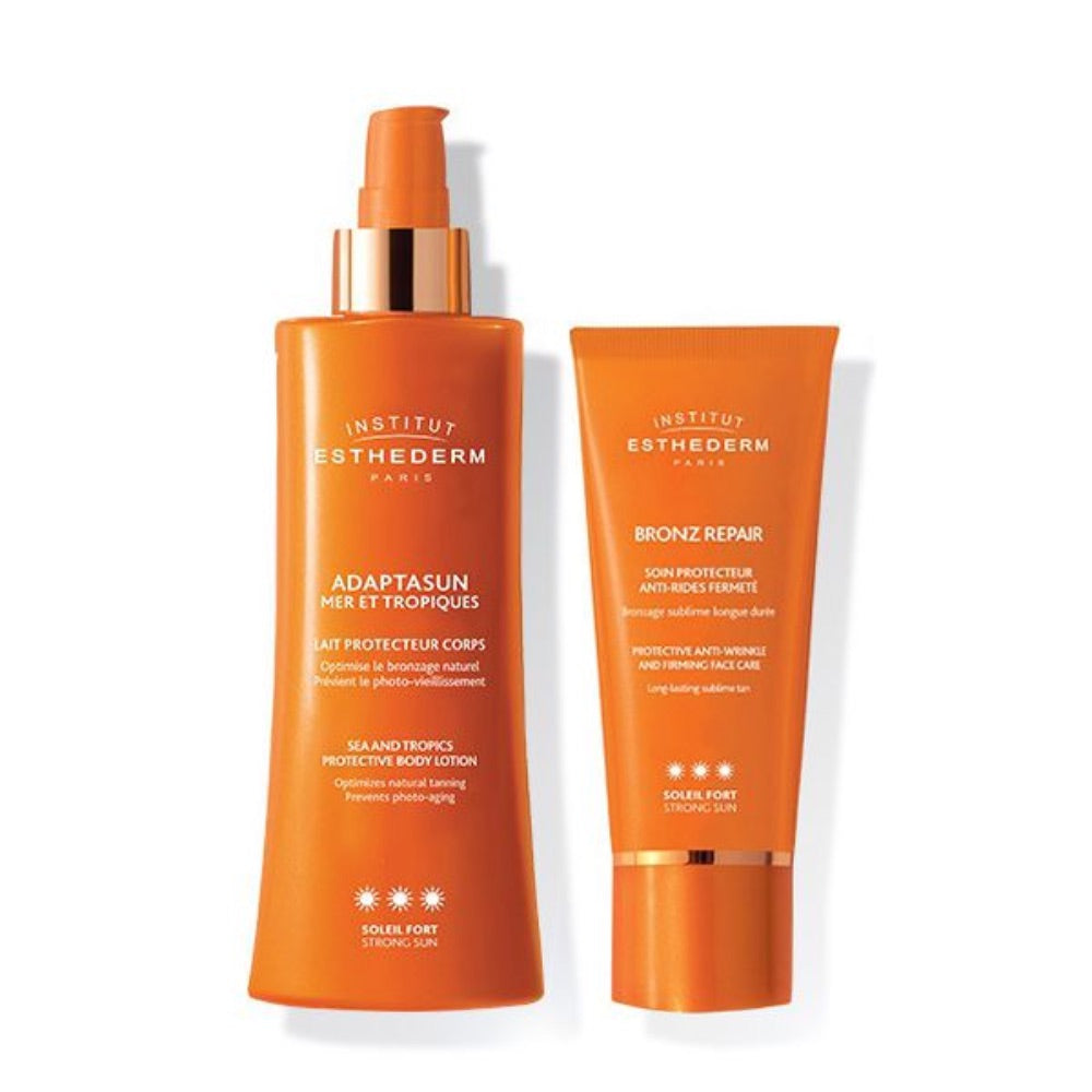 Esthederm Promo Pack:Esthederm Sun Adaptasun Protective Body Lotion Strong Sun 200ml + Esthederm Sun Bronz Repair Firming Face Care Strong Sun 50ml