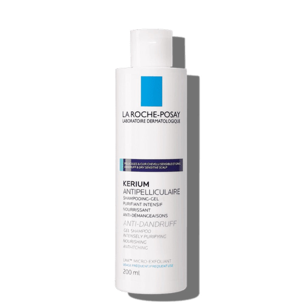 La Roche-Posay Kerium Champô Gel Anti-Caspa Couro Cabeludo Sensível e Oleoso 200ml