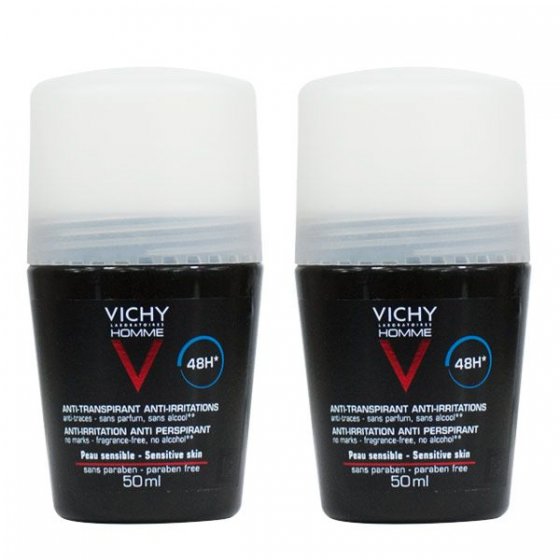 Vichy Homme Duo Deodorant 48h Sensitive Skin 2x50ml