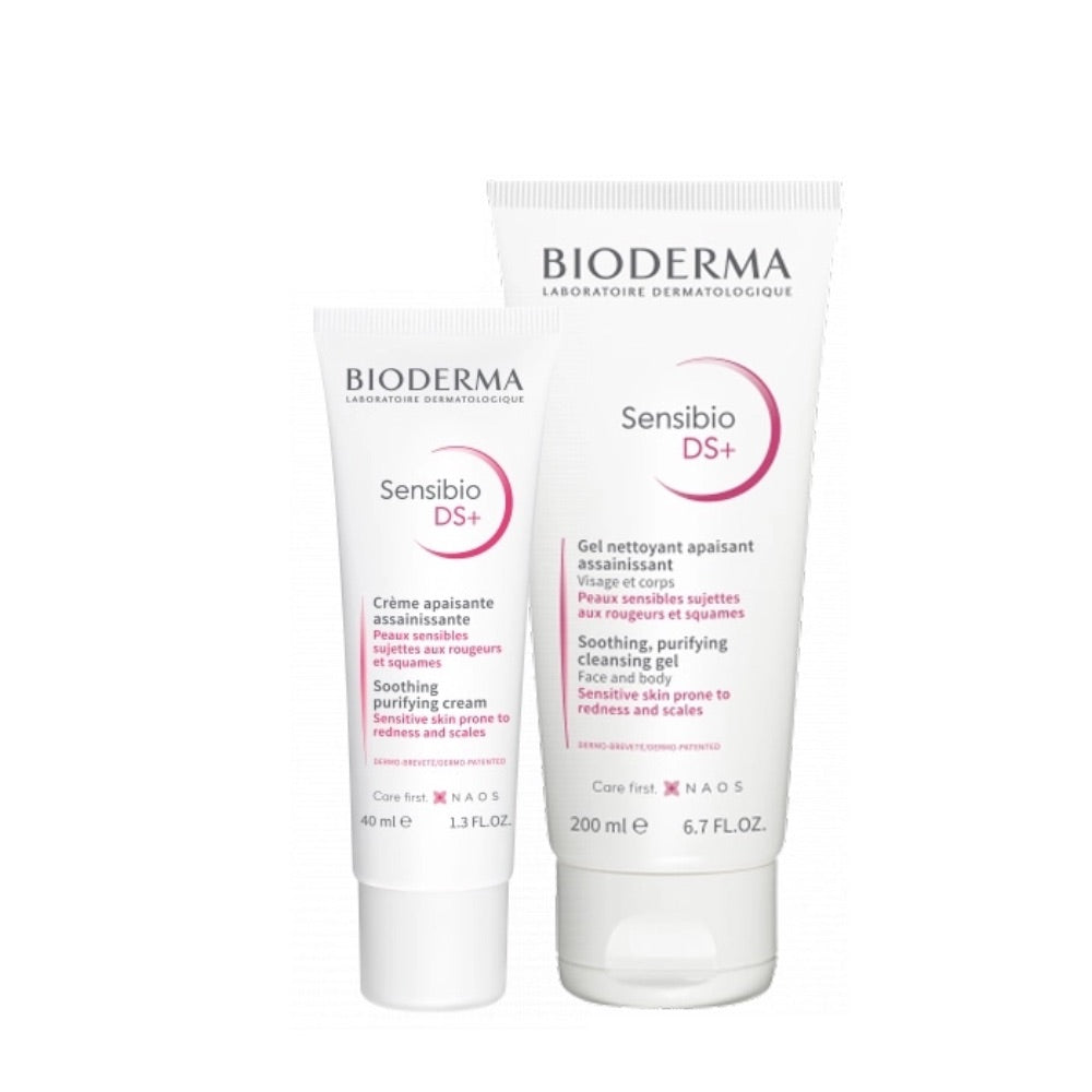 Bioderma Sensibio DS+ Cream 40ml + Bioderma Sensibio DS+ Cleansing Gel 200ml