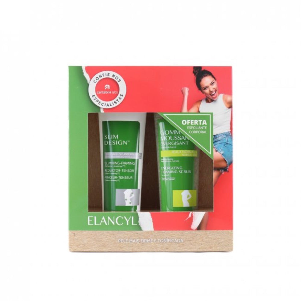 Elancyl Slim Design Emagrecimento Refirmante 150ml + Elancyl Espuma Esfoliante Energizante 150ml