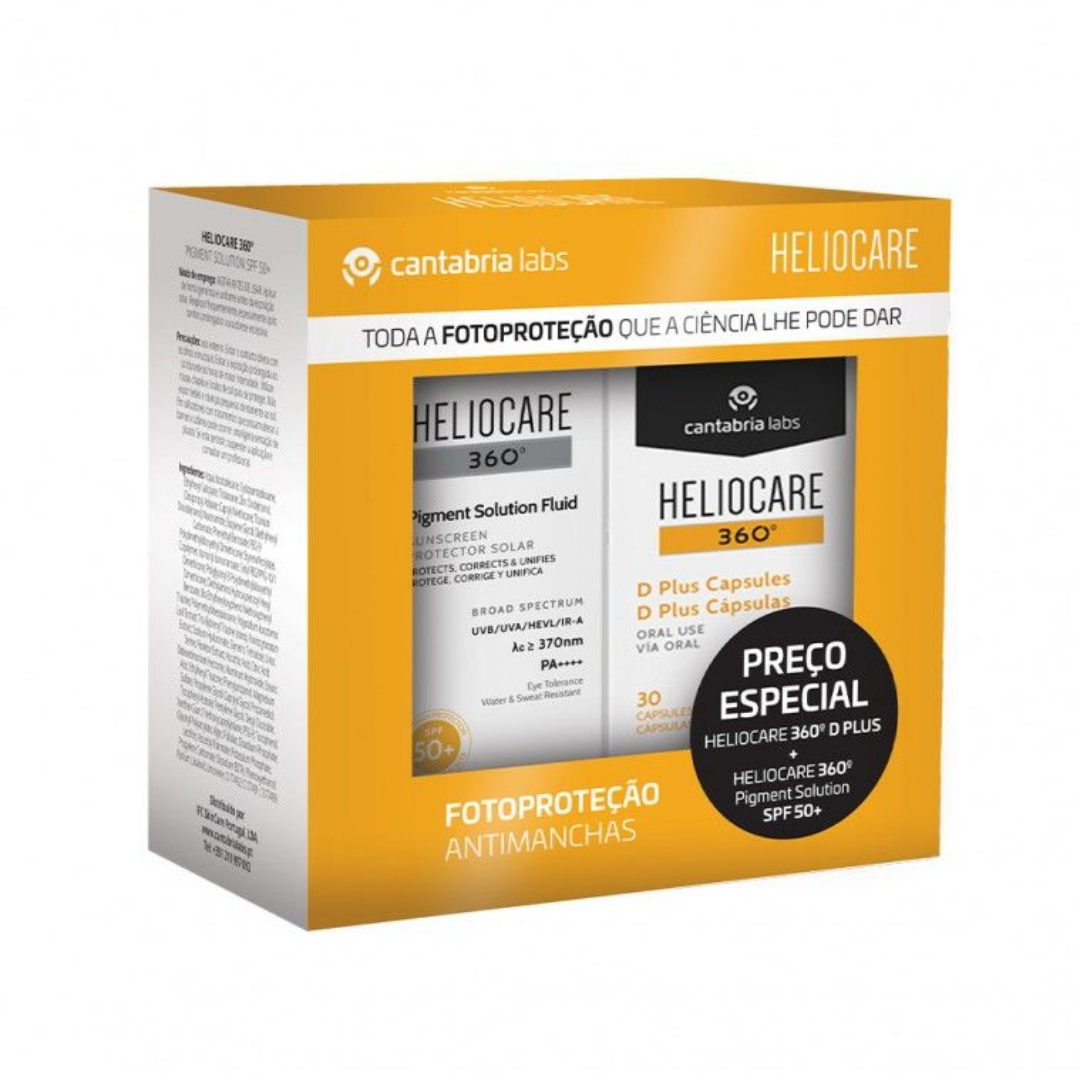 Heliocare 360º Pigment Solution Fluid SPF50+ 50ml + Heliocare 360º D Plus Capsules x30