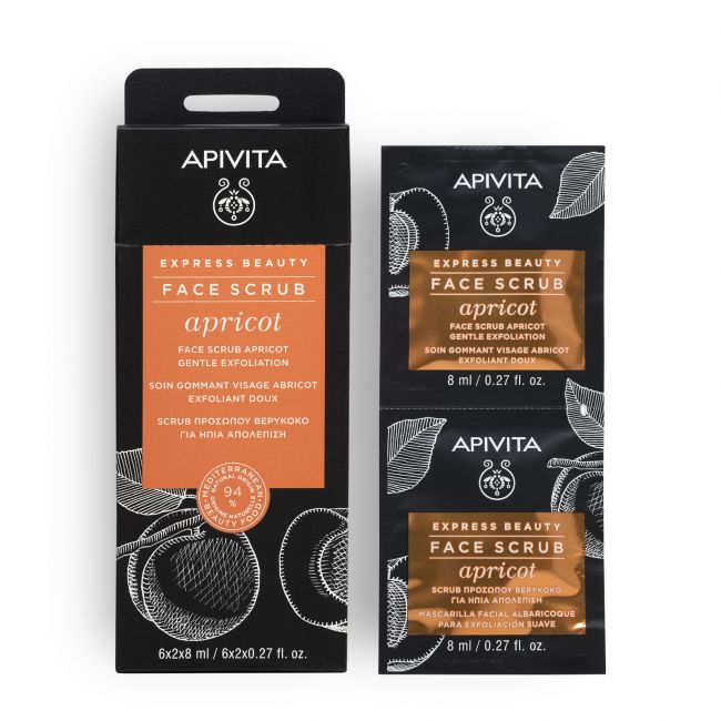 Apivita Express Beauty Creme Esfoliante Suave Alperce 3x8ml