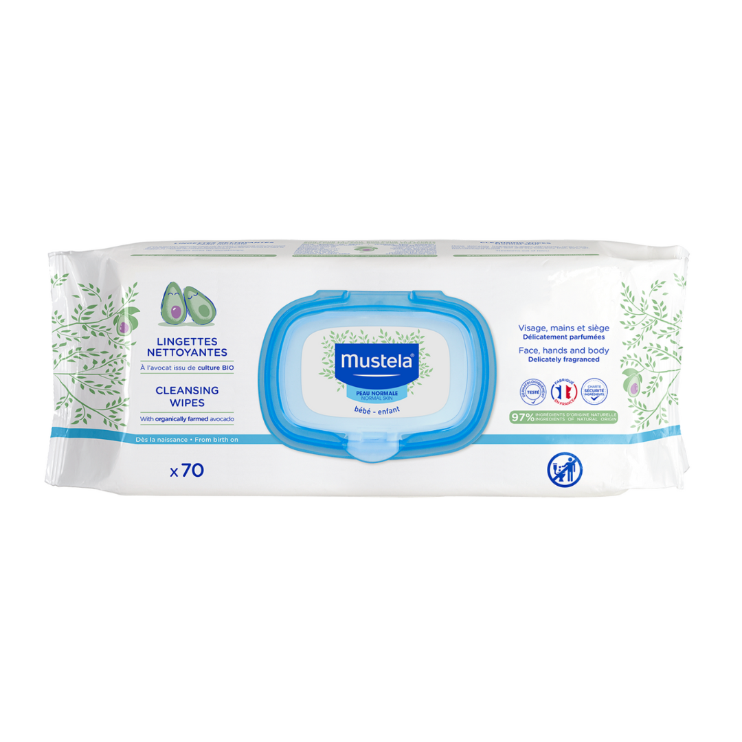 Mustela Bebe Muda Toalhetes de Limpeza Com Perfume x70 Unidades