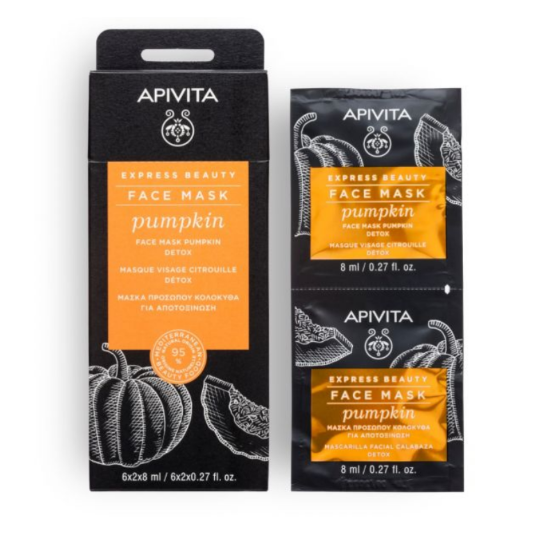 Apivita Express Beauty Detox Face Mask with Pumpkin 2x8ml