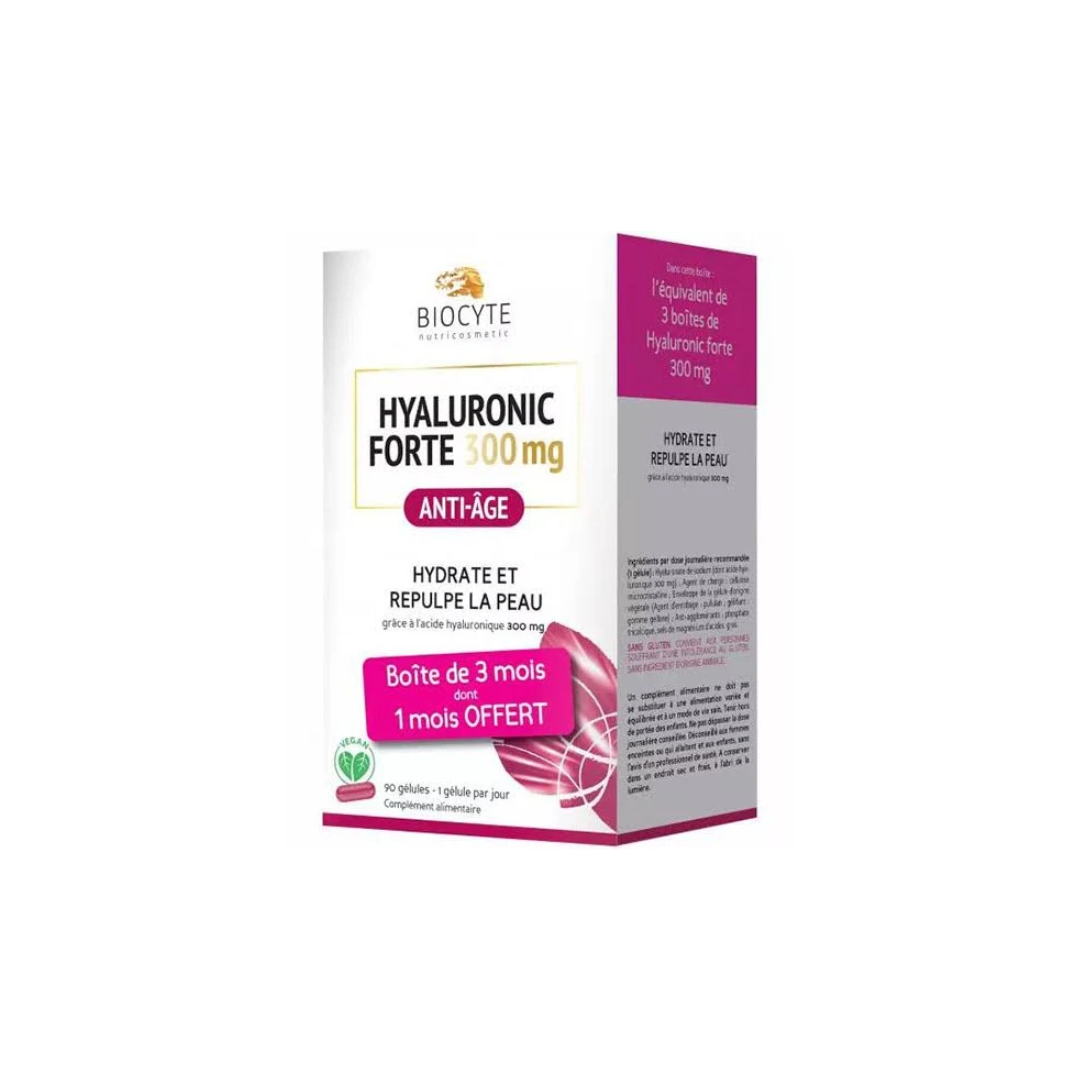 Biocyte Hyaluronic Forte 300mg x30 cápsulas Oferta da 3ªembalagem