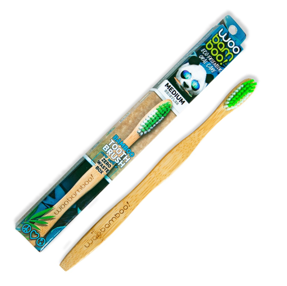 Woobamboo Adult Medium Toothbrush Zero Waste Packaging