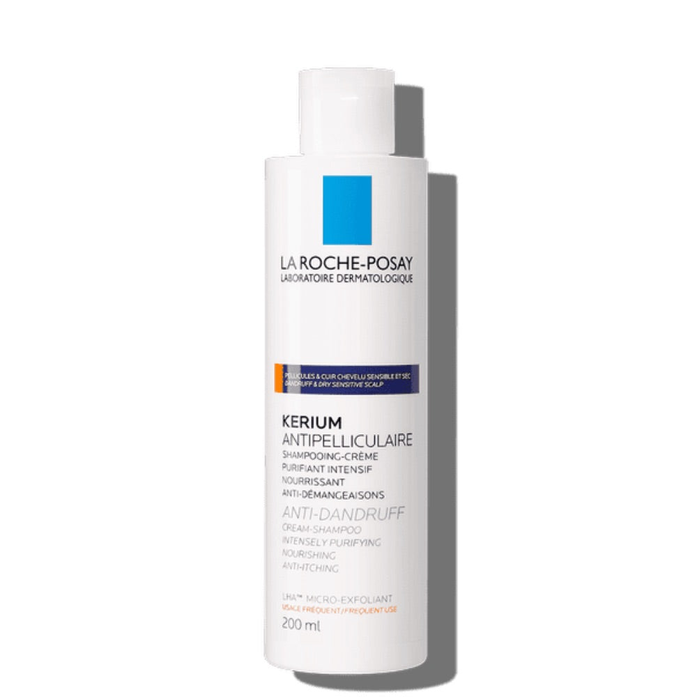 La Roche-Posay Kerium Champô Creme Anti-Caspa Couro Cabeludo Seco e Sensível 200ml