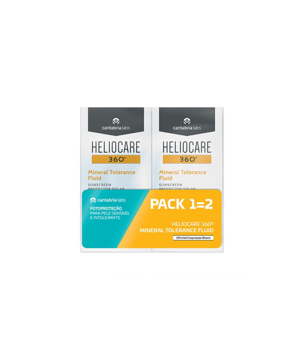 Heliocare 360º Mineral Tolerance Fluído 50ml Pack 1=2