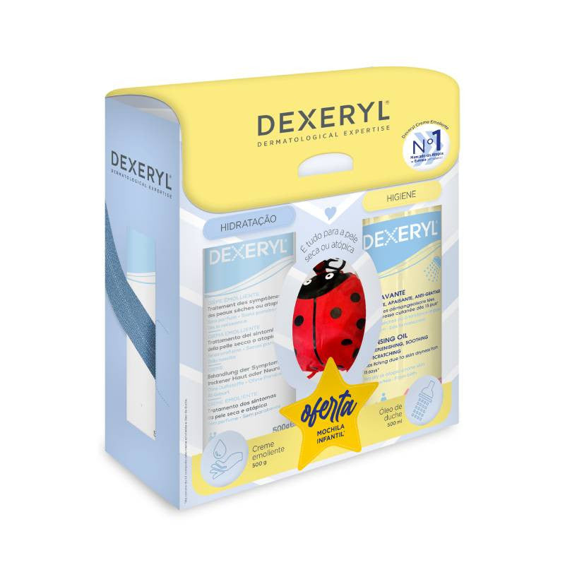 Dexeryl Emollient Cream + Shower Oil + Offer Kids Bag