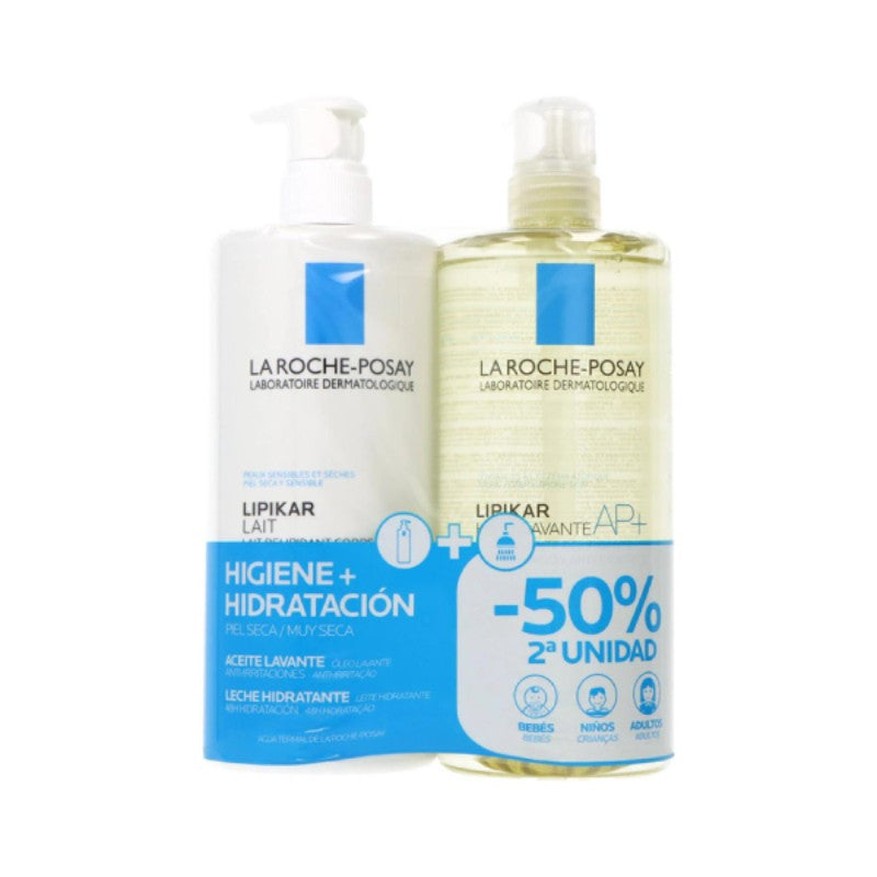 La Roche-Posay Lipikar Milk 750ml + Lipikar Cleansing Oil AP+ 750ml