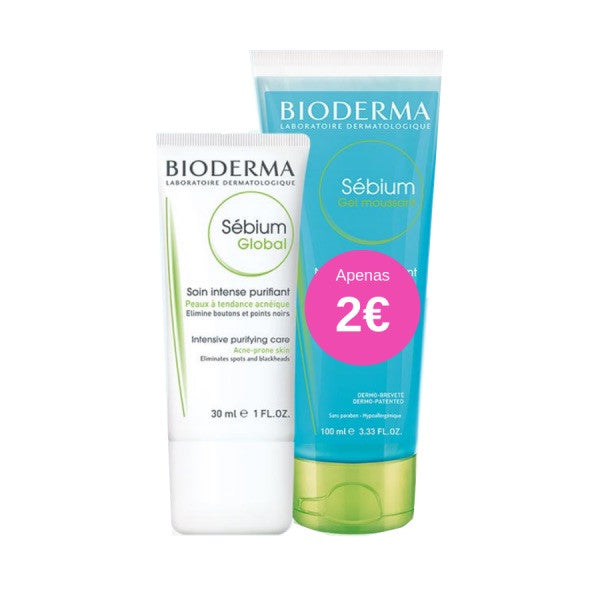 Bioderma Promo Pack: Bioderma Sébium Global Intensive Purifying Care 30ml + Bioderma Sébium Gel Moussant 200ml