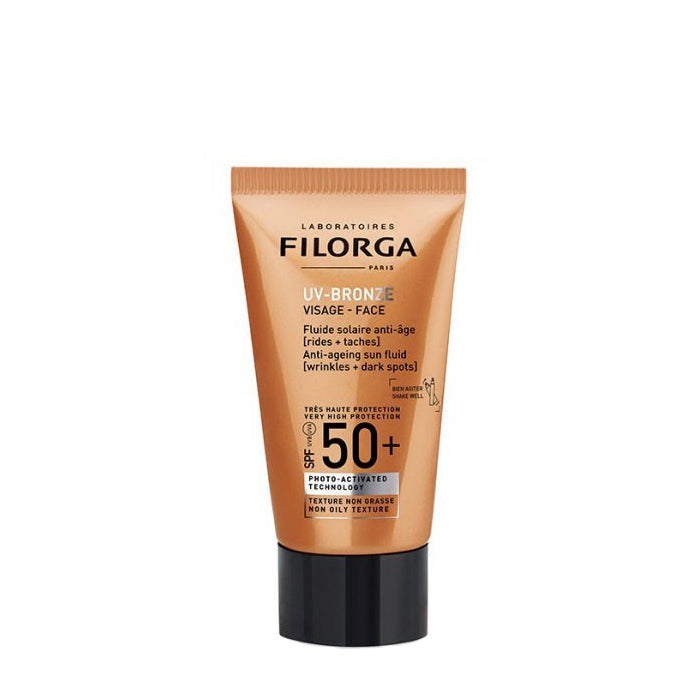 Filorga UV Bronze Fluido Solar Antienvelhecimento Rugas e Manchas Rosto SPF50+ 40ml