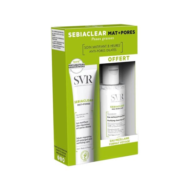 SVR Sebiaclear Mat+ Pores 40ml + Micellar Water 75ml