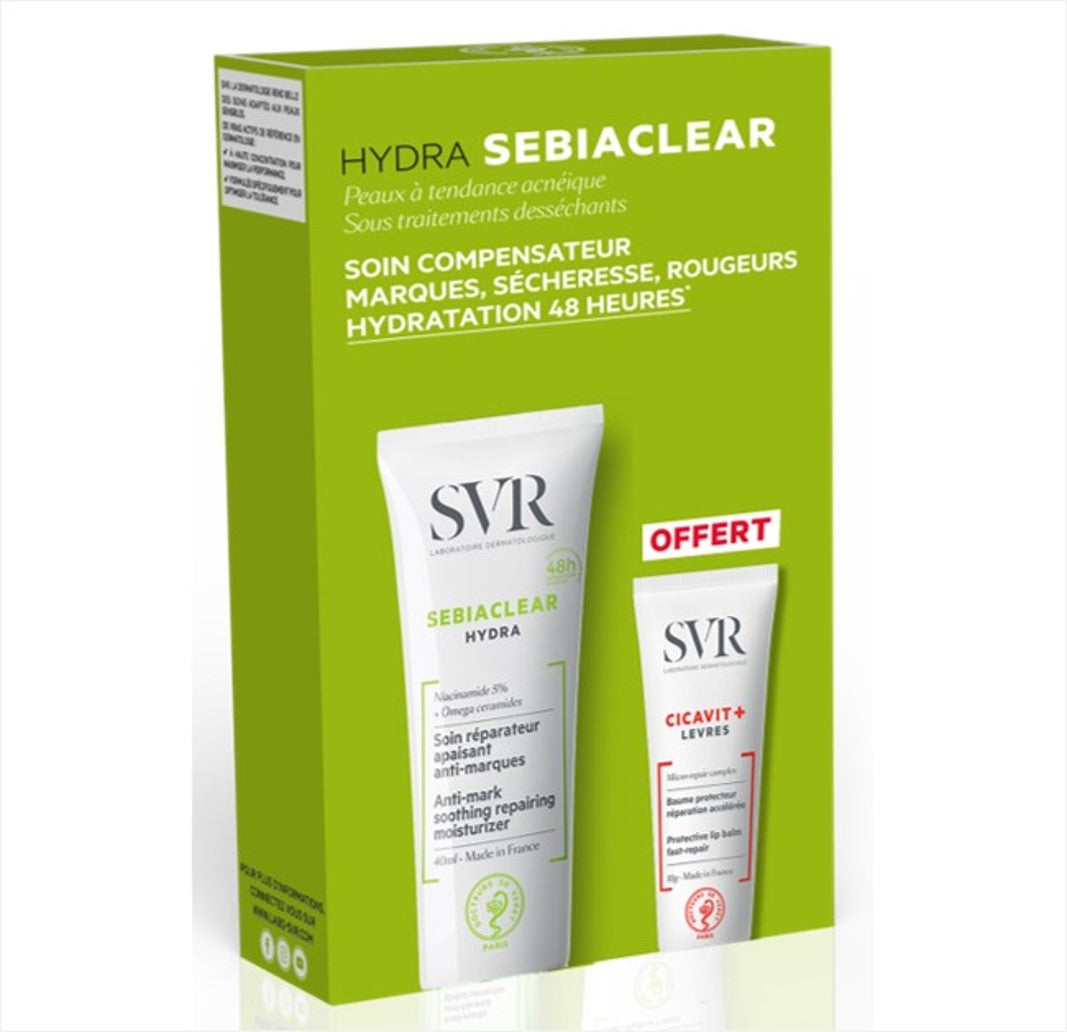 SVR Sebiaclear Hydra 40ml + SVR Cicavit+ Lip Balm 10g