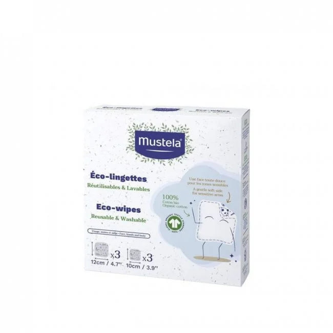 Mustela Baby Eco Reusable Wipes x6