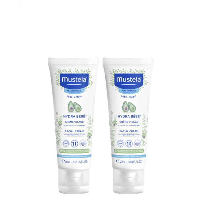 Mustela Hydra Bebé Facial Cream 2x40ml Special Price