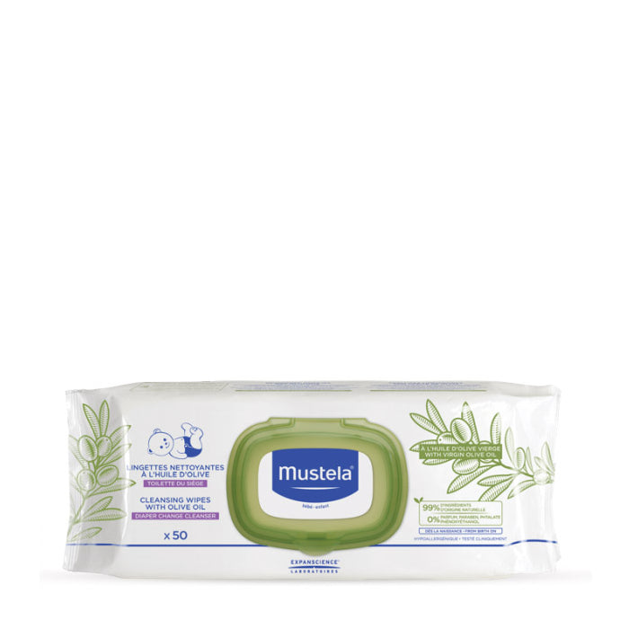 Mustela Bebé Toalhetes de Limpeza com Azeite x50