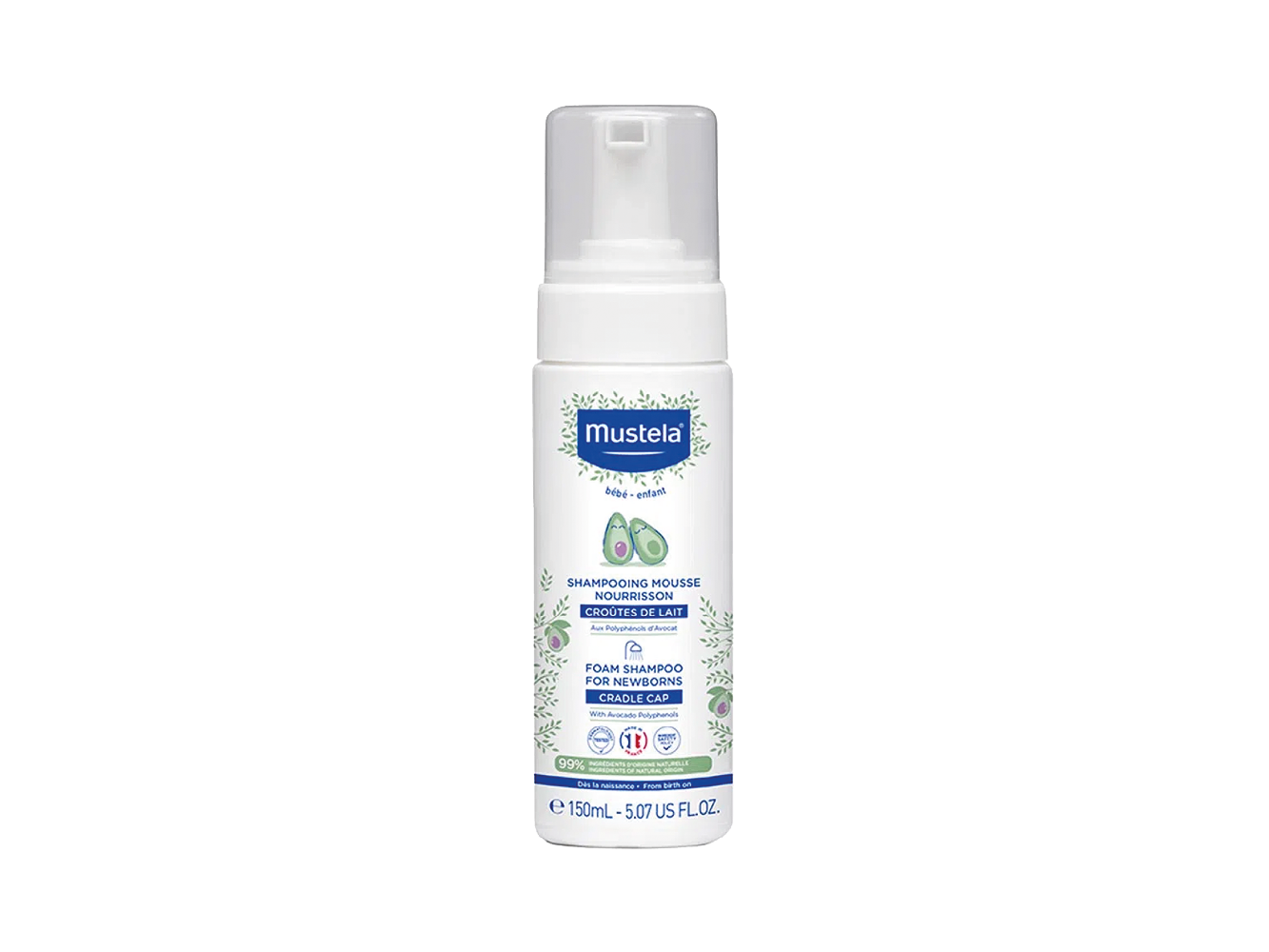 Mustela Baby Foam Shampoo Newborns Cradle Cap 150ml