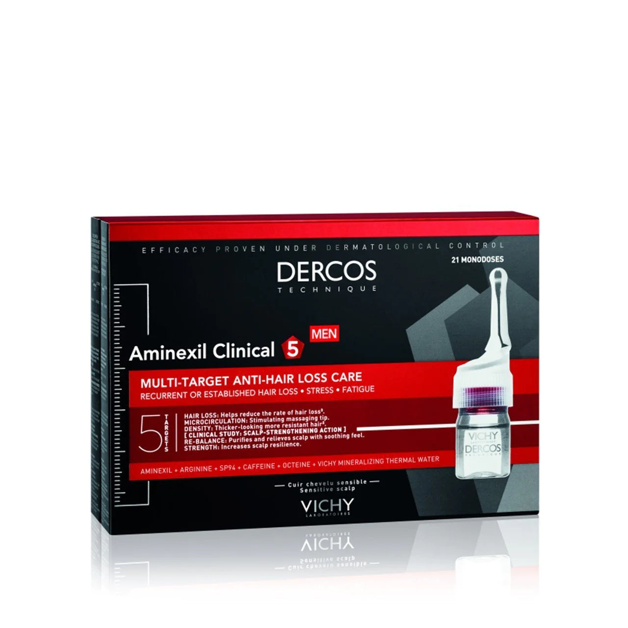 Vichy Dercos Technique Aminexil Clinical Homem Ampolas x21