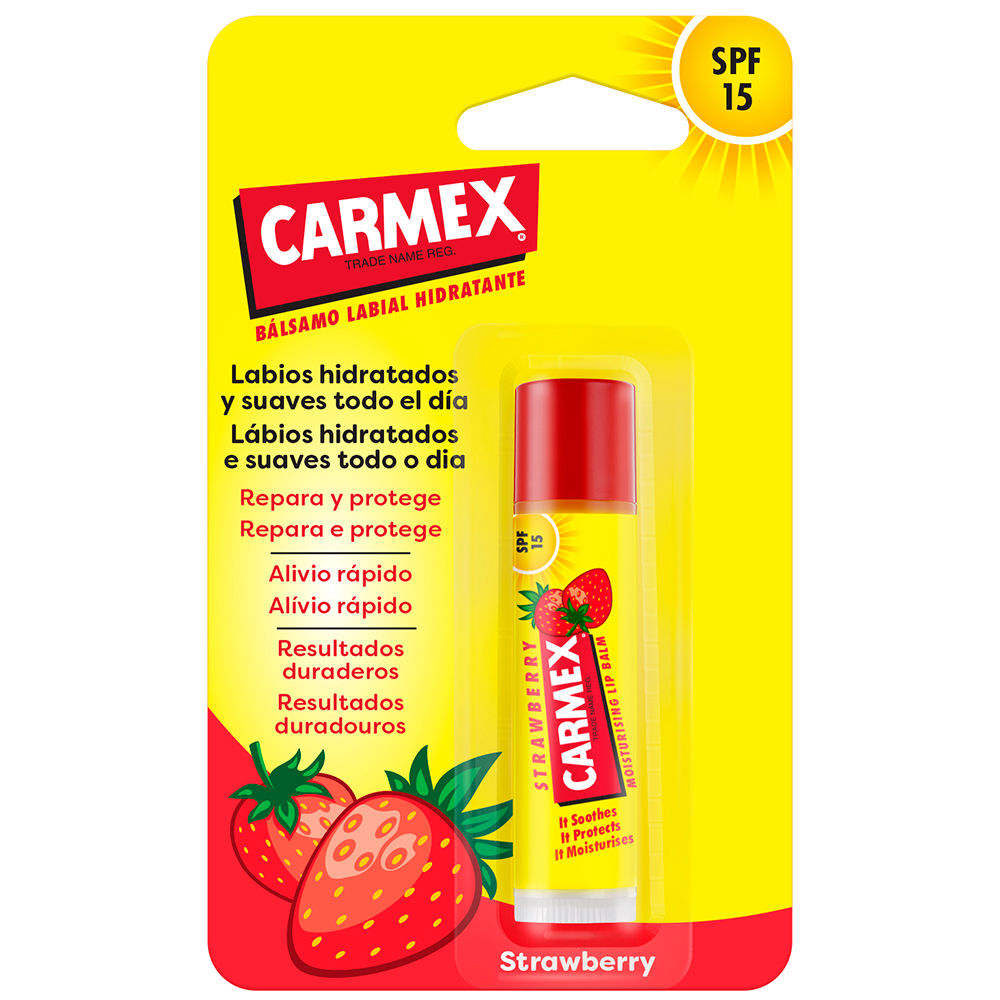 Carmex Bálsamo Labial Morango SPF15 10g