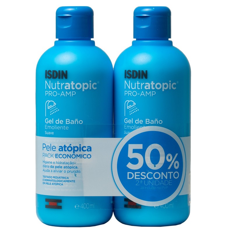 ISDIN Nutratopic Pro-AMP Gel de Banho Emoliente 2x400ml