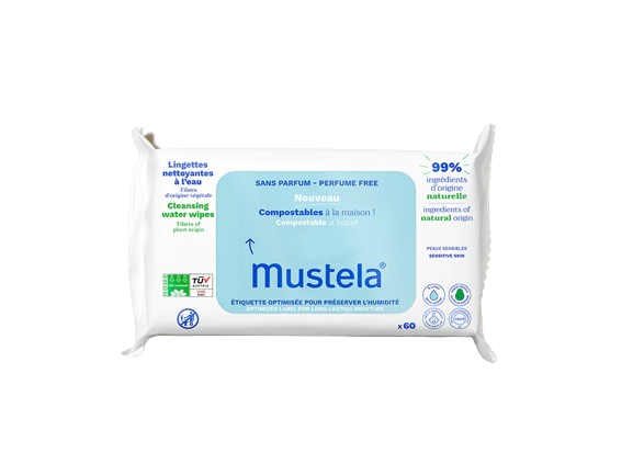 Mustela Baby Perfume Free Changing Wipes Pack 2=3