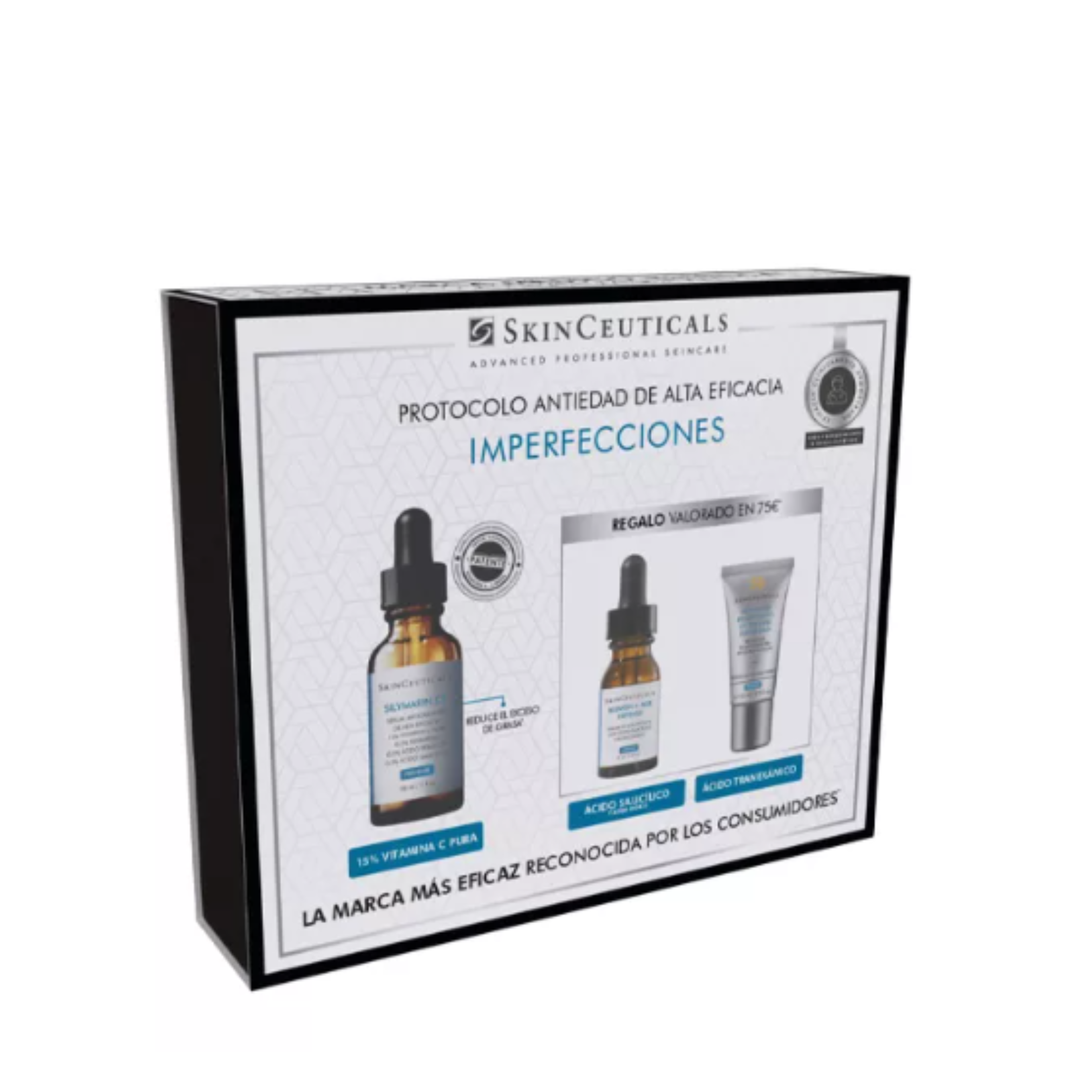 SkinCeuticals Coffret Prevent Silymarin CF Sérum 30ml Com OFERTA De Blemish Age Defense + Protect Advanced Brightening UV Defense Sunscreen SPF50 15ml