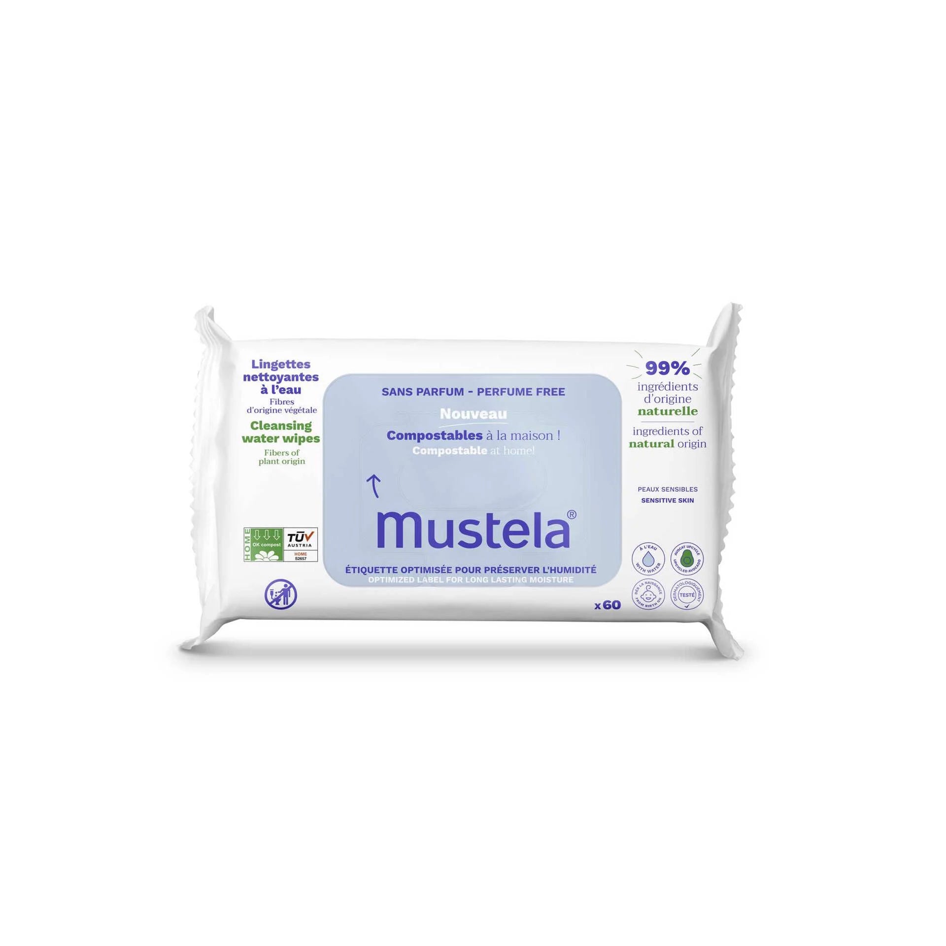 Mustela Baby Perfume Free Changing Wipes Pack 3=6