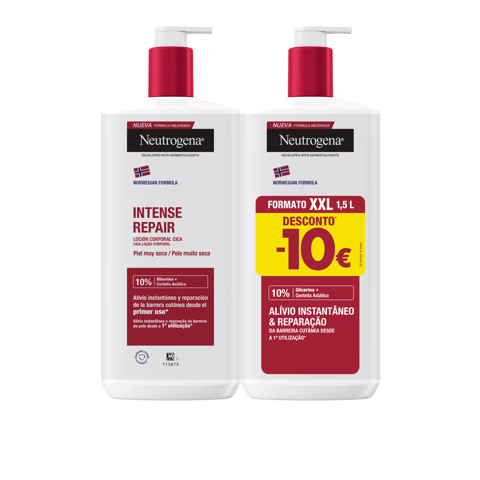 Neutrogena Promo Pack: Neutrogena Intense Repair Cica Body Lotion 2x750ml