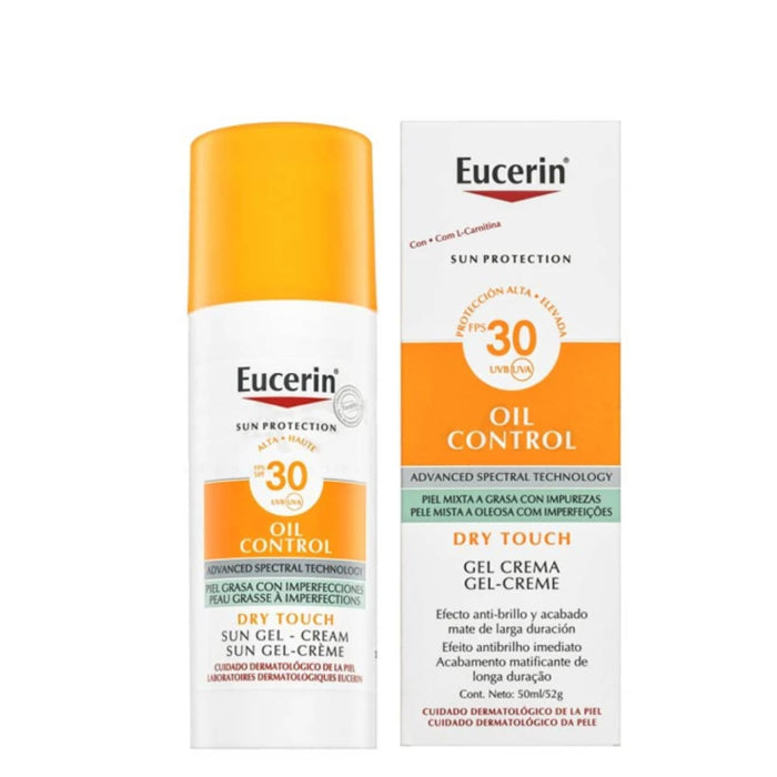 Eucerin Oil Control Dry Touch Gel-Creme Solar FPS30 50ml