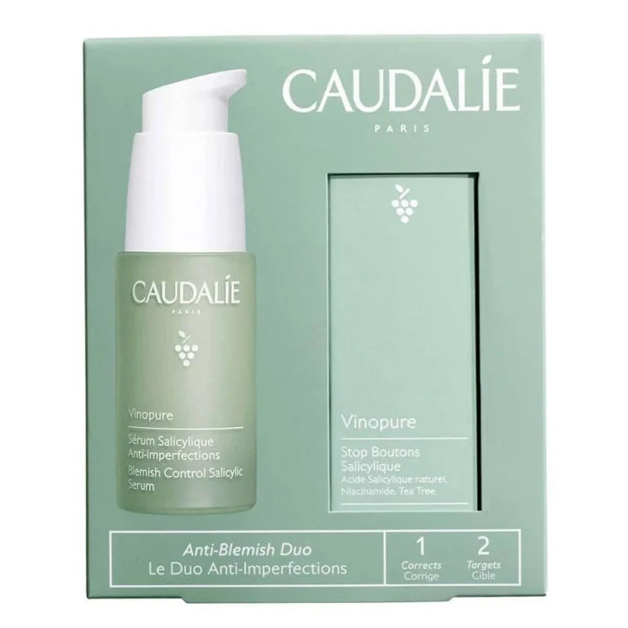 Caudalie Vinopure Coffret Sérum + Solução Spot Salicílico