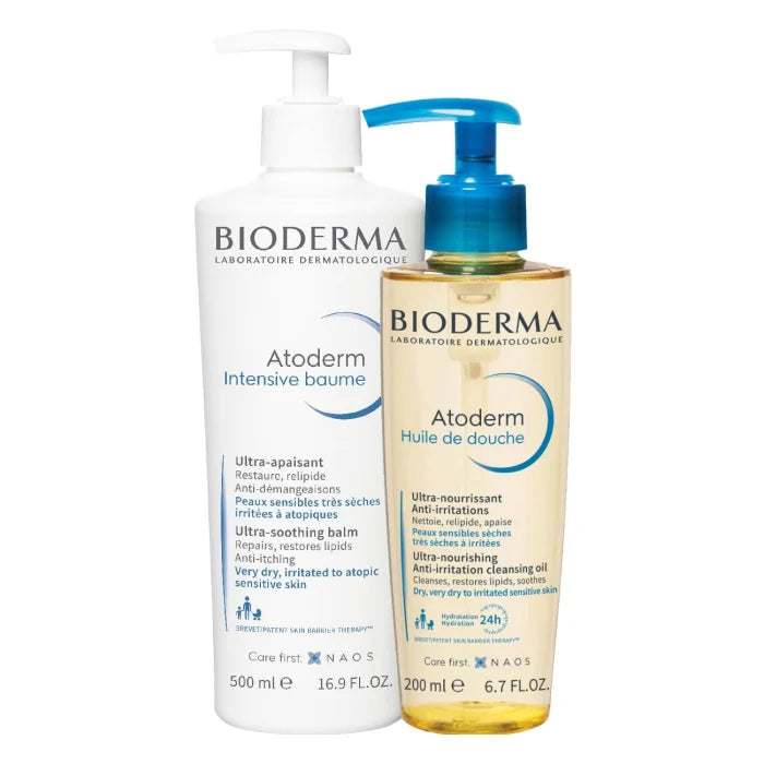 Bioderma Atoderm Promo Pack: Bioderma Atoderm Intensive Baume 500ml + Atoderm Cleansing Oil 200ml