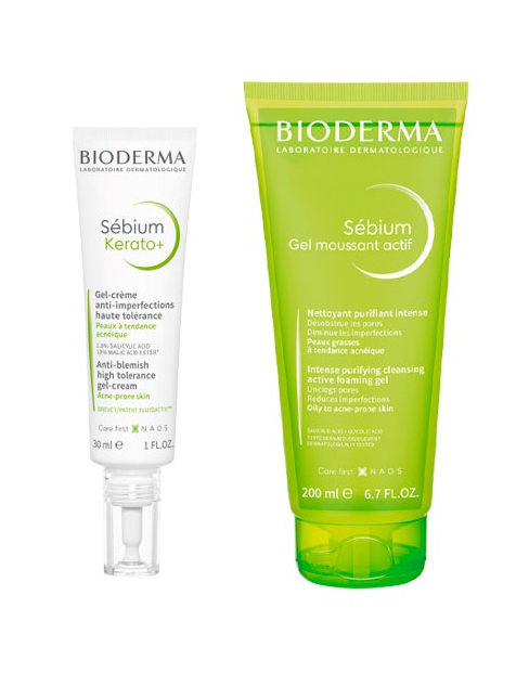 Bioderma Sébium Kerato+ 30ml + Sébium Gel Moussant Actif 200ml