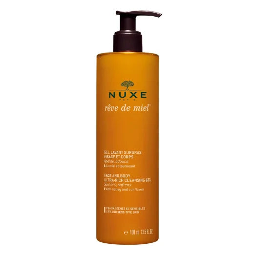 Nuxe Rêve de Miel Gel de Limpeza Ultra-Rico Rosto e Corpo 400ml