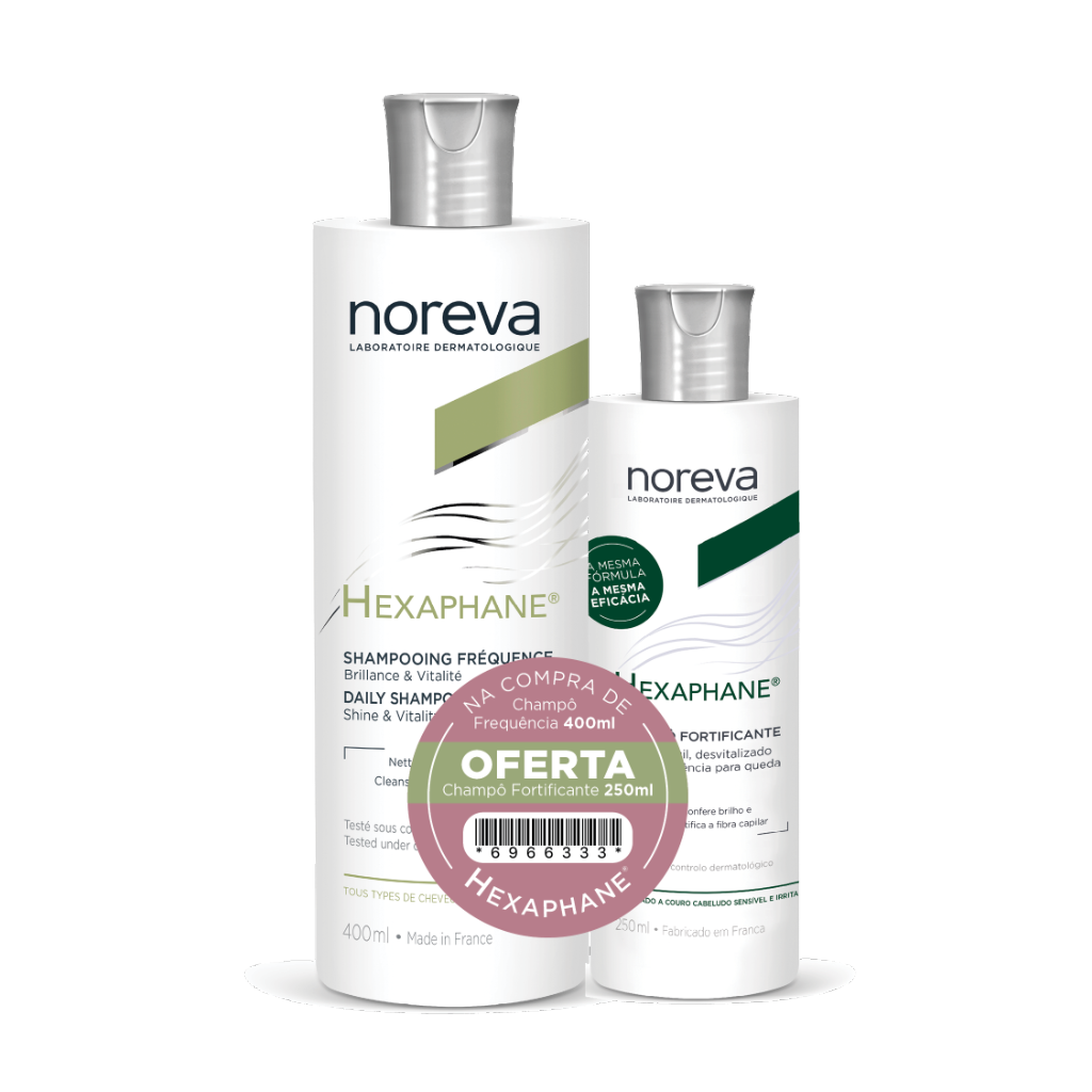 Noreva Hexaphane Daily Shampoo 400ml + Offer Anti-Dandruff Shampoo 250ml