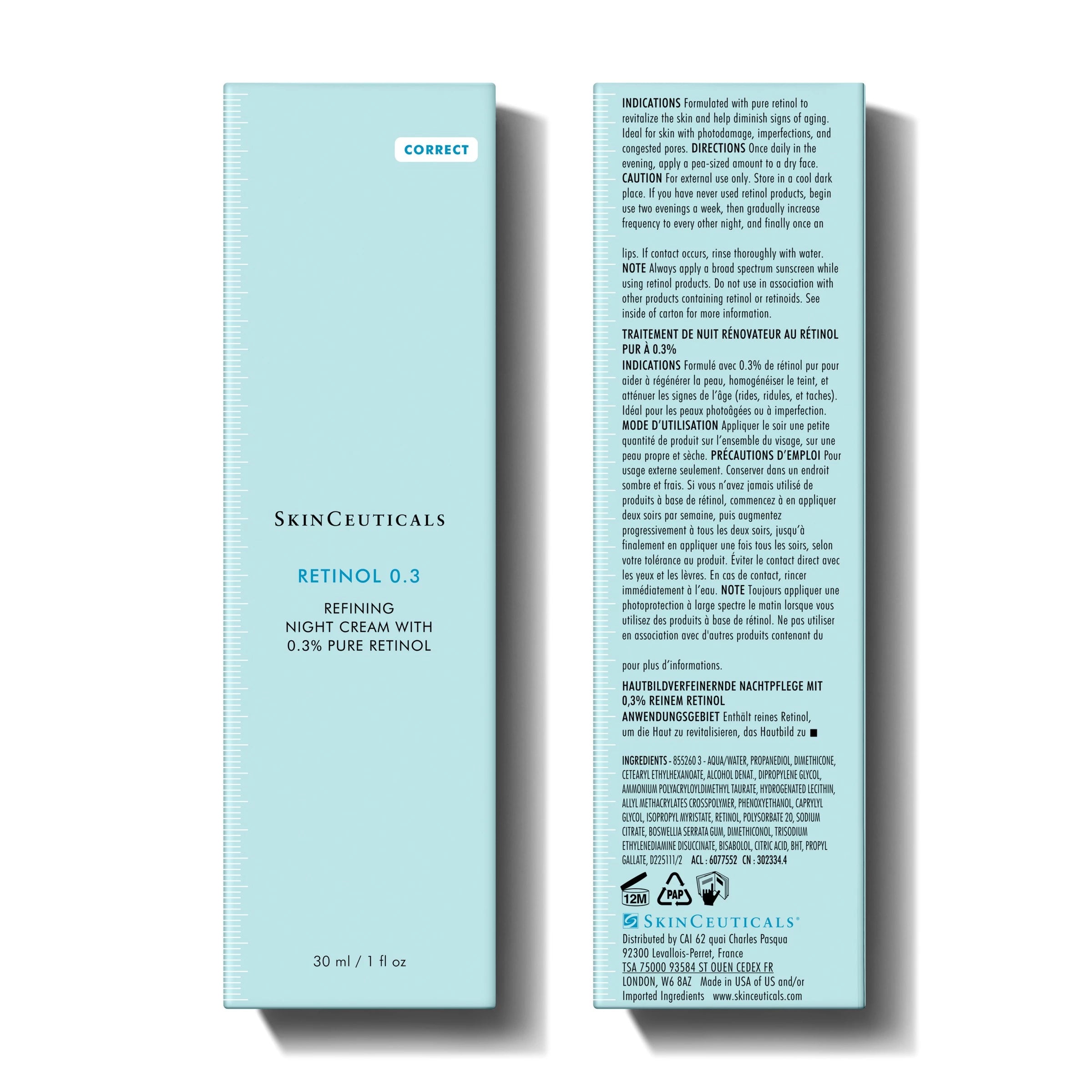 SkinCeuticals Correct Retinol 0.3 Anti-Aging Night Cream 30ml