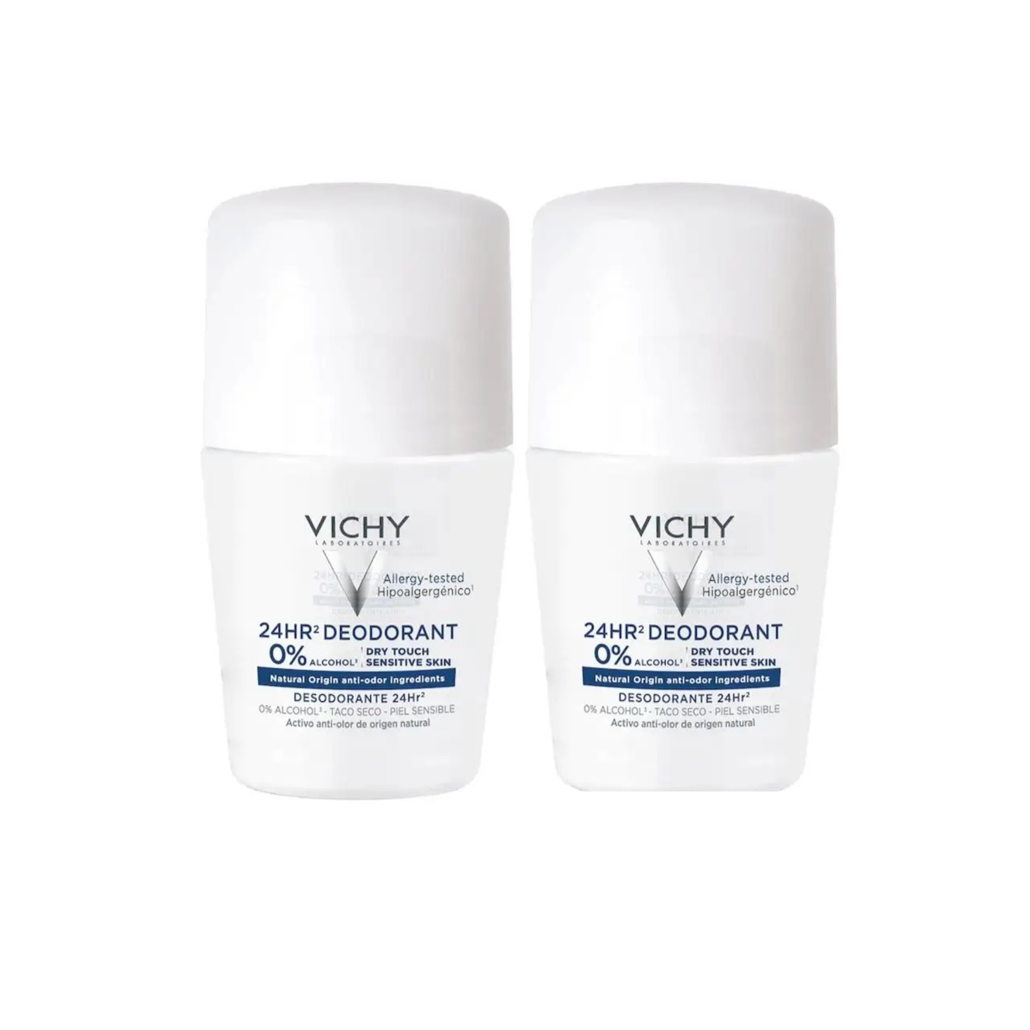 Vichy Deodorant 24h Dry Touch Roll-On 2x50ml