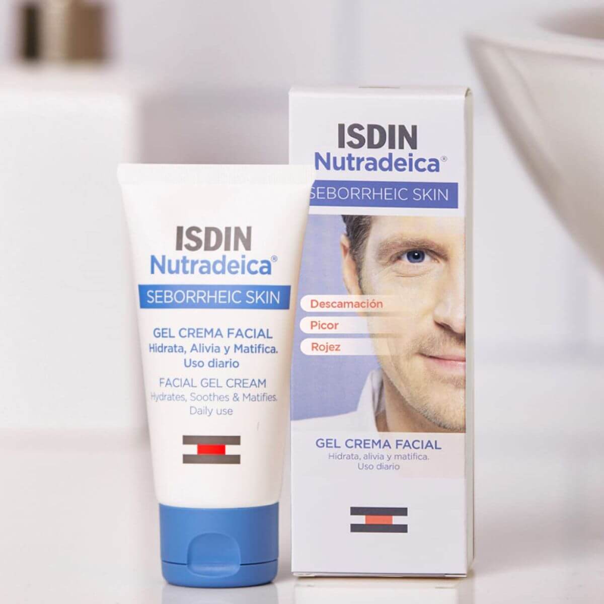 ISDIN Nutradeica Facial Gel Cream Seborrheic Skin 50ml. Hydrates and soothes